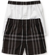 Keep a stylish secret with this set of Burberry boxers.