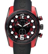 Grab athletic fashion with this sporty chronograph watch from Izod.