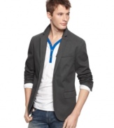 This twill blazer from Kenneth Cole New York is perfect for elevating your casual game.
