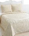 The Laura sham features gorgeous medallion and vine patterns in glorious tufted chenille over natural cotton.