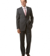 Suit yourself. This grey striped suit from Donald J. Trump is a corner-office classic.