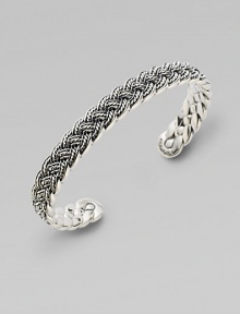 A bold accent crafted in sterling silver with a woven design that lends immediate texture. Sterling silver0.375 wideImported A bold accent crafted in sterling silver with a woven design that lends immediate texture. Sterling silver0.375 wideImported