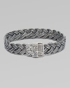 Wonderfully woven design of sterling silver with magnetic latch closure.Sterling silverLength, about 8½Imported