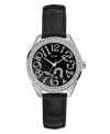 Fun and funky numbers modernize the classic style of this GUESS watch.