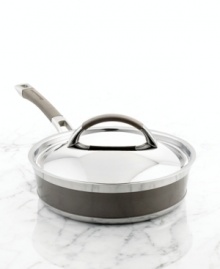 Cook with the confidence of a professional chef. A triple-layer construction of aluminum and two layers of stainless steel facilitates remarkably fast and even heat-up that braises, stews, de-glazes and more. Deep sides offer extra room to make family favorites that burst with rich flavors locked in by the polished stainless steel lid. Lifetime warranty. Cook with the confidence of a professional chef. A triple-layer construction of aluminum and two layers of stainless steel facilitates remarkably fast and even heat-up that braises, stews, de-glazes and more. Deep sides offer extra room to make family favorites that burst with rich flavors locked in by the polished stainless steel lid. Lifetime warranty.