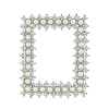 Delicate frame with faux pearls and Swarovski® crystals in a silver-tone metal finish.