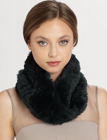 EXCLUSIVELY AT SAKS. Luxurious rabbit fur in a chic infinity loop envelops the neck in warmth.Dyed, sheared rabbit fur26 X 7.5 loopDry cleanImportedFur origin: China
