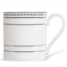 With Love is the first of Vera Wangs two new china patterns and is inspired by Vera Wangs iconic jewelry, Seven Days A Week I Love You: seven distinct, vintage inspired bands combined to tell the story of eternity and devotion. Gold and platinum are linked in intricate patterns that replicate the detail of each ring and when stacked together reinforce the story. The collection also includes stainless steel flatware and beautiful polished cut crystal stemware that coordinate with the dinnerware. Made in England. With Love is the first of Vera Wangs two new china patterns and is inspired by Vera Wangs iconic jewelry, Seven Days A Week I Love You: seven distinct, vintage inspired bands combined to tell the story of eternity and devotion. Gold and platinum are linked in intricate patterns that replicate the detail of each ring and when stacked together reinforce the story. The collection also includes stainless steel flatware and beautiful polished cut crystal stemware that coordinate with the dinnerware. Made in England.