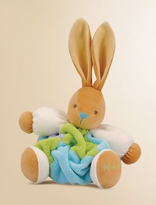 Plume Collection Rabbits are made from the softest cotton and microfiber for lasting comfort, the unique embroidered face will captivate your little one's imagination. Comes in a signature keepsake box.Standing height, 13 Machine wash Recommended for infants and up Imported
