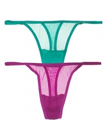 A high-cut thong in a new ultra fine gauge mesh and extra soft elastic trim. Designed to lay snug to the body for a barely there feel. A high-cut thong in a new ultra fine gauge mesh and extra soft elastic trim. Designed to lay snug to the body for a barely there feel.