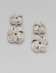 EXCLUSIVELY AT SAKS. Double knots shimmer and shine as their crystal encrusted strands seem to weave in and out. Crystal Rhodium plated Drop, about 1 Post back Imported EXCLUSIVELY AT SAKS. Double knots shimmer and shine as their crystal encrusted strands seem to weave in and out. Crystal Rhodium plated Drop, about 1 Post back Imported