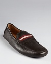 Slip on these casual but super-refined drivers in exceptional pebbled leather for a handsome finish.