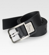 Soft Italian leather with signature engraved metal buckle.About 1½ wideMade in Italy