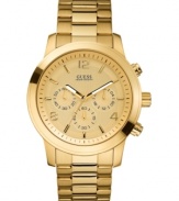 Bring back a golden era, every day, with this fine watch from GUESS.