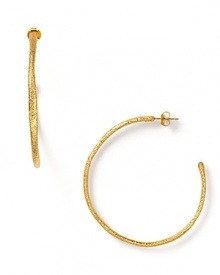 Alexis Bittar's simple textured hoops are the perfect accent to your look, day or night. Alexis Bittar's simple textured hoops are the perfect accent to your look, day or night.