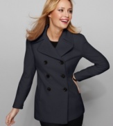 Minimalist with a clean finish, this pea coat from Calvin Klein is a wardrobe-staple. (Clearance)