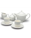 Bring the ease of sunny Italy to afternoon tea for two! In creamy white glazed ironstone, this 6-piece Italian Countryside tea set combines an elegant scroll motif and simple fluting. Coordinates with the dinnerware, dishes and serveware collections.