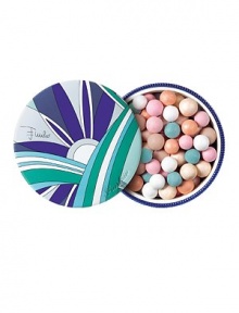 The unique, limited edition Guerlain by Emilio Pucci Collection revisits the original collaboration between the legendary brands. The signature print-a blue flower interlaced with swirls and flames-is a motif inspired by the iconic Pucci archival print, Winter Capri. Météorites Perles D'Azur is an illuminating powder that can be used to highlight cheekbones. The unique, limited edition Guerlain by Emilio Pucci Collection revisits the original collaboration between the legendary brands. The signature print-a blue flower interlaced with swirls and flames-is a motif inspired by the iconic Pucci archival print, Winter Capri. Météorites Perles D'Azur is an illuminating powder that can be used to highlight cheekbones.