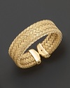 Intricately woven yellow silver cuff from Fifth Season by Roberto Coin.