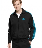 Sporting the original firebird logo, this track jacket from adidas channels true retro style for instant street cred.