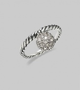 From the Midnight Melange Collection. Single diamond pavé bead on a signature twisted cable band.Diamond, 0.87 tcw Sterling silver Imported Additional Information Women's Ring Size Guide 