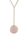 Inspired by bubbles, this 22k gold-plated mixed metal necklace is elegant and easy to wear. Created with Swarovski's unique expertise, the centerpiece sparkles in vintage rose crystal pointiage. Approximate length: 15 inches + 2-inch extender. Approximate drop: 2 inches.