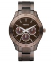 This classic Stella collection chronograph gets a modern update with an allover espresso-hued design, by Fossil.