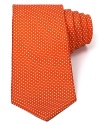 A premier design from renowned Turnbull & Asser propels your dress shirting into uncharted luxury. Crafted from the finest silk and furnished with a slip stitch on the back to maintain its classic shape, this handsome tie will sustain your wardrobe for years to come.