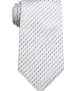 With a barely-there natte pattern, this Alfani tie is a subtle, versatile addition to any patterned shirt.