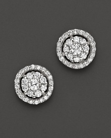 Pure, glittering beauty: sparkling diamonds set in 14K white gold. Pure, glittering beauty: sparkling diamonds set in 14K white gold.