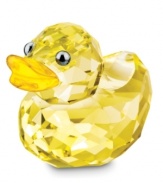 A grownup version of bathtime's beloved rubber duckie, the Sunny Sandy figurine shines in Swarovksi crystal with sparkling faceted cuts and a happy yellow hue.
