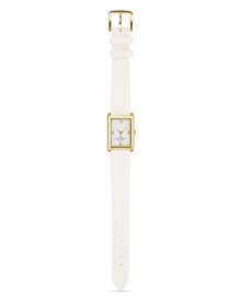 C'mon get strappy with kate spade new york's leather banded watch--the smooth style showcases the label's signature love of color. C'mon get strappy with kate spade new york's leather banded watch--the smooth style showcases the label's signature love of color.