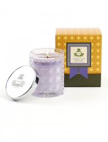 Agraria's Crystal Cane Candles are presented in an exquisite package that makes a grand impression. These beautifully luminous, fragrant, and clean burning candles are a special blend of vegetable-based premium soft waxes. A blend of French Lavender and Italian Rosemary enriched with the zest of Bergamot and a few drops of English Amber. Burn time is about 20-25 hours. 3.4 oz.