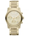 A touch of natural-inspired horn lends a rustic presence to this Runway watch from Michael Kors.
