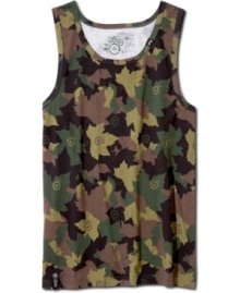 Fall into easy comfort and style with this cool camouflage tank from LRG.