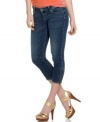 The Starlet cropped jeans from GUESS? have a fit that's ultra-cute. Top off with your fave tee and metallic sandals.