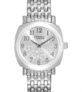 With a floral silk screen design at the face, this lovely Caravelle by Bulova lets your style bloom.