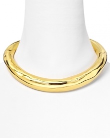 Let Alexis Bittar's striking gold collar lend your look a dose of high-shine chic. In perfect step with the jewels seen on the runways, slip this on to transform a favorite tee-shirt from basic to bold. Let Alexis Bittar's striking gold collar lend your look a dose of high-shine chic. In perfect step with the jewels seen on the runways, slip this on to transform a favorite tee-shirt from basic to bold.