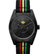 Run on island time with this rasta-inspired sport watch from adidas.