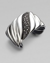 From the Midnight Melange Collection. A sculpted sterling silver cuff with diamond pavé accents.Diamonds, 1.73 tcw Sterling silver Width, about 1½ Imported 