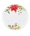 A season of entertaining and celebration will flourish with Winter Meadow dinner plates from Lenox. Red poinsettias bloom on scalloped ivory porcelain designed to mix and match.