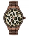 Fashion that moves fast: a leopard-printed watch from Betsey Johnson.
