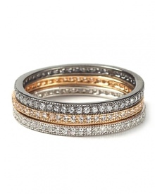 Crislu Micro Pave Round Stack Ring Crislu Micro Pave Round Stack Ring