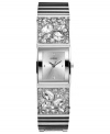 Stunning style, by GUESS. This watch from GUESS flaunts a sophisticated bangle bejeweled with sparkling crystals.