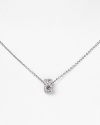 With a crystal-encrusted knot pendant, Chrislu's understated silver chain adds a delicate shot of sparkle to any look. Show it off against a plunging neckline.