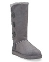 UGG® Australia's Bailey Button boot just got a little higher with a triple button embellishment. A versatile boot with a shearling cuff that can be worn up or down for two different looks.