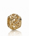 PANDORA's serpentine, intertwined design in makes an elegant charm in 14K gold.