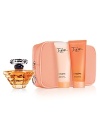 Set includes a 1.7 fl. oz. Eau de Parfum, 2.5 fl. oz. Body Lotion, 2.5 fl. oz. Shower Gel and Cosmetics Bag