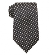 Check it out. An eye-catching design on this Geoffrey Beene tie will keep the attention on you and your fabulous fashion sense.