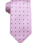 Dress on the dot. This Geoffrey Beene tie is the perfect pattern to round out your wardrobe.